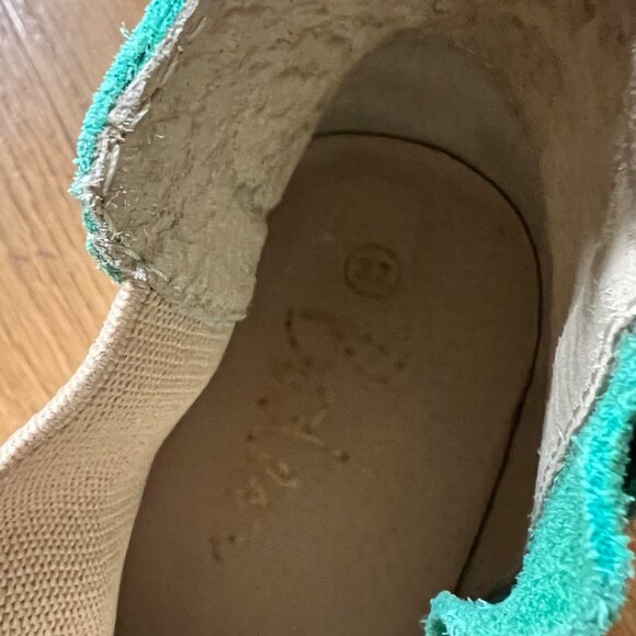 Boden Size 37 US 6 Emerald Green Suede Leather Side Zipper Chelsea Ankle Boots - Picture 7 of 13